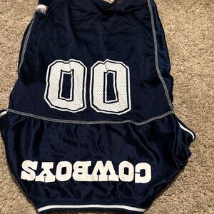 Cowboys Navy Football Jersey with 00
